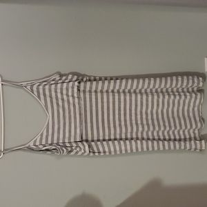 Old Navy Maternity Nursing Nightgown gray/white stripes size XXL